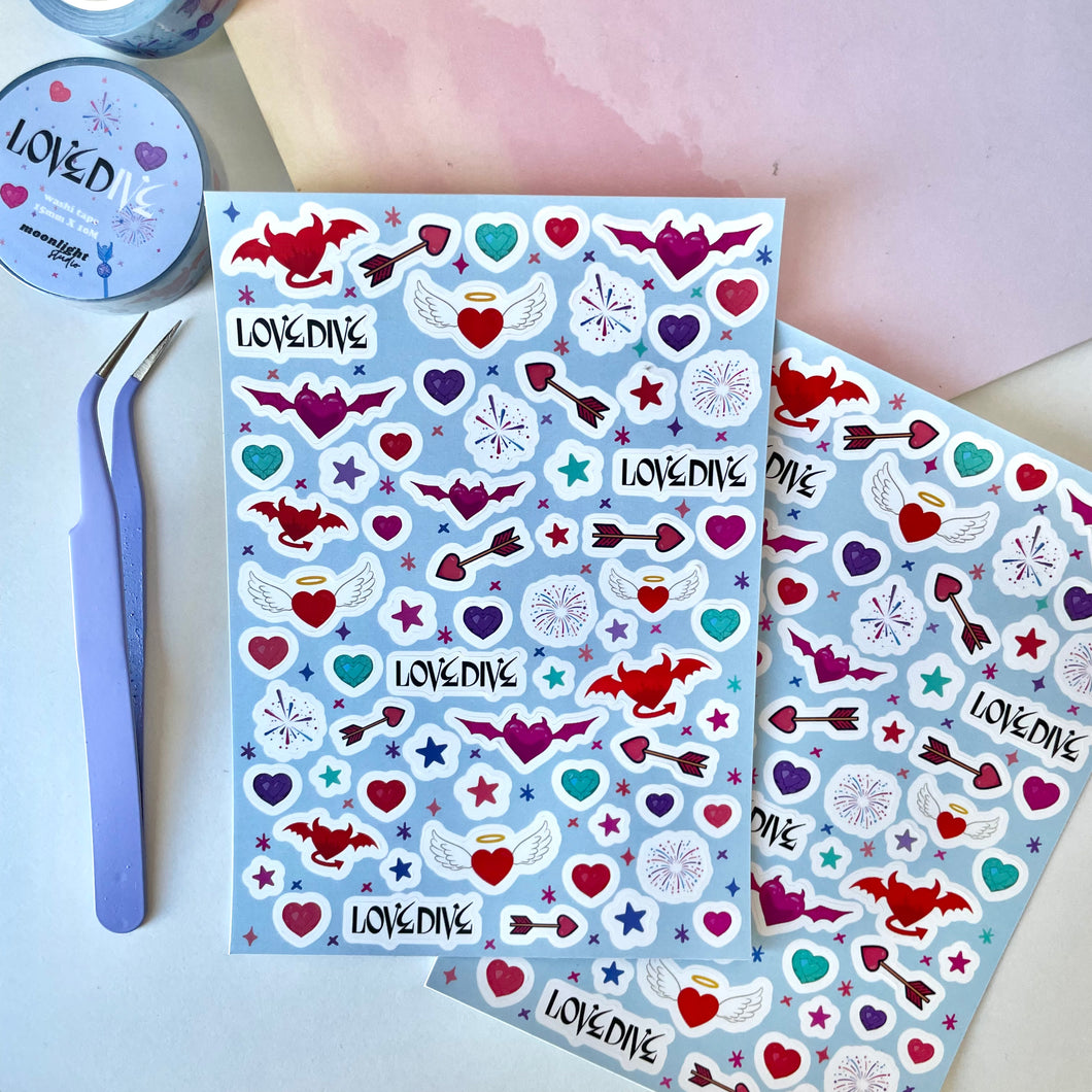 IVE Love Dive - sticker sheet